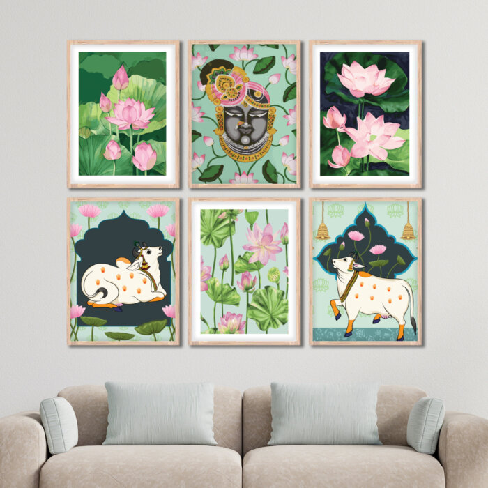 Set of 6 Brown 2 Wall Frames