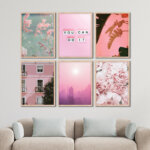 Set of 6 Brown 8 Wall Frames