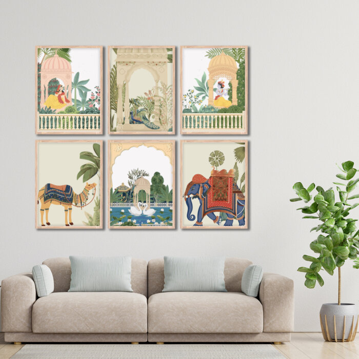 Set of 6 Brown 9 Wall Frames