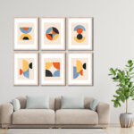 Set of 6 Brown Wall Frames