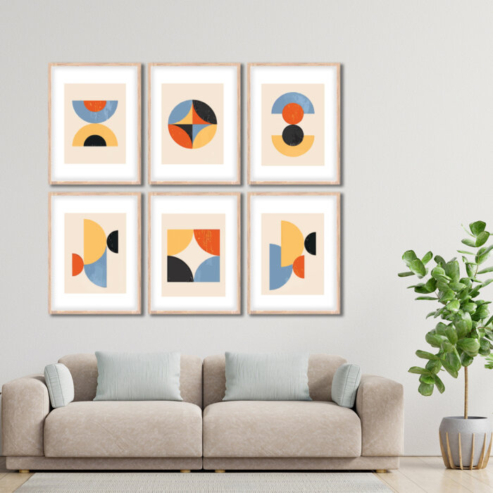 Set of 6 Brown Wall Frames