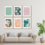 Set of 6 Brown 2 Wall Frames
