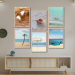 Set of 6 Brown 9 Wall Frames