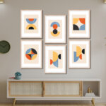 Set of 6 Brown Wall Frames
