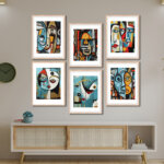 Set of 6 Brown 2 Wall Frames