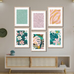 Set of 6 Brown 2 Wall Frames