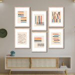 Set of 6 Brown 3 Wall Frames