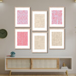 Set of 6 Brown 7 Wall Frames