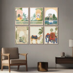 Set of 6 Brown 9 Wall Frames