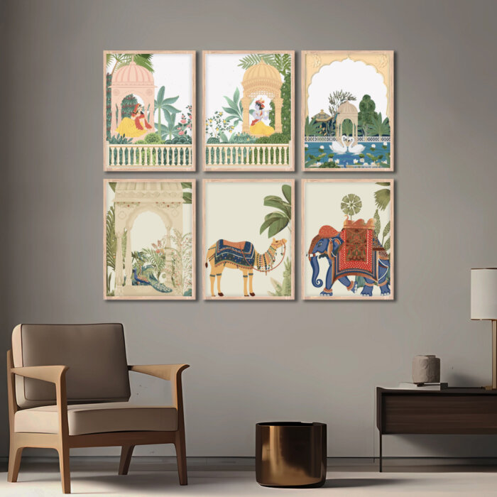 Set of 6 Brown 9 Wall Frames