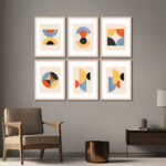 Set of 6 Brown Wall Frames