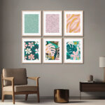 Set of 6 Brown 2 Wall Frames