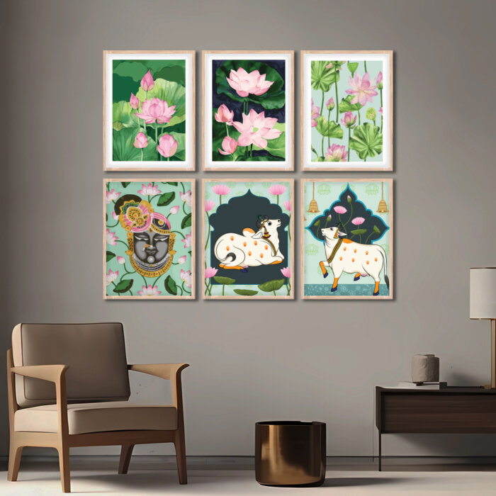 Set of 6 Brown 2 Wall Frames