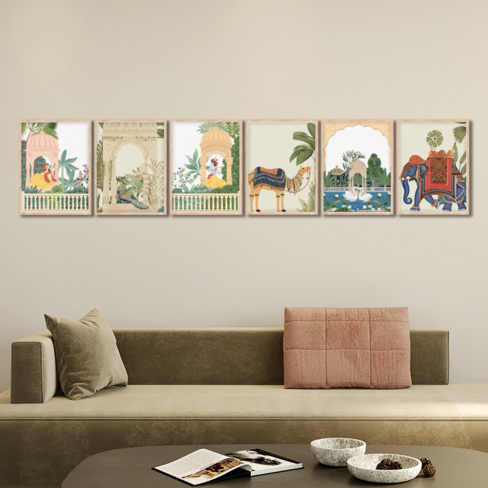 Set of 6 Brown 9 Wall Frames