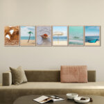 Set of 6 Brown 9 Wall Frames