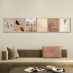 Set of 6 Brown 6 Wall Frames