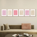 Set of 6 Brown 7 Wall Frames