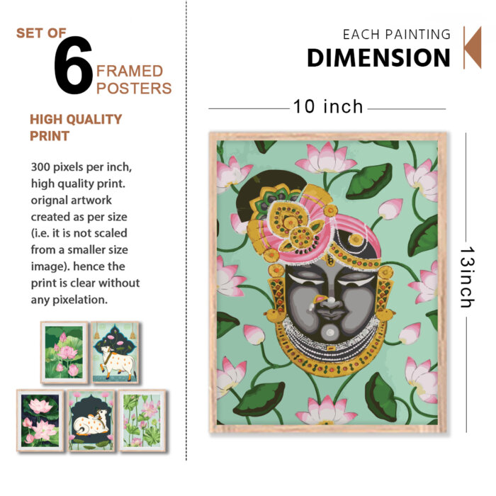 Set of 6 Brown 2 Wall Frames