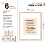 Set of 6 Brown 3 Wall Frames