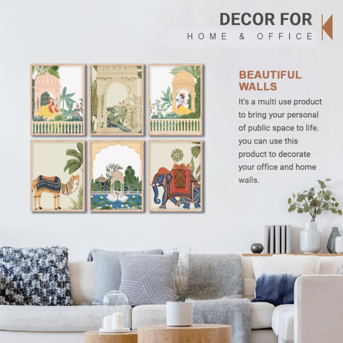 Set of 6 Brown 9 Wall Frames