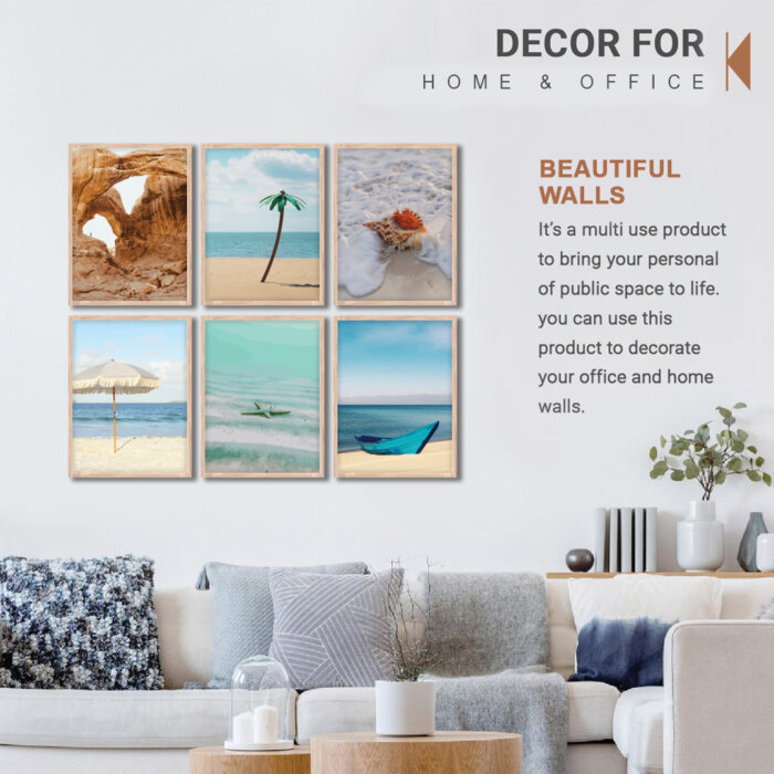 Set of 6 Brown 9 Wall Frames