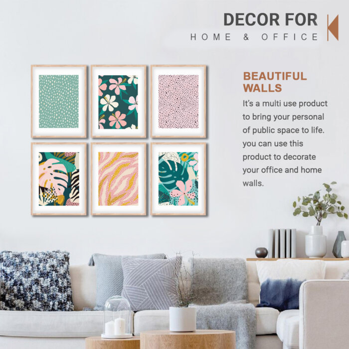 Set of 6 Brown 2 Wall Frames