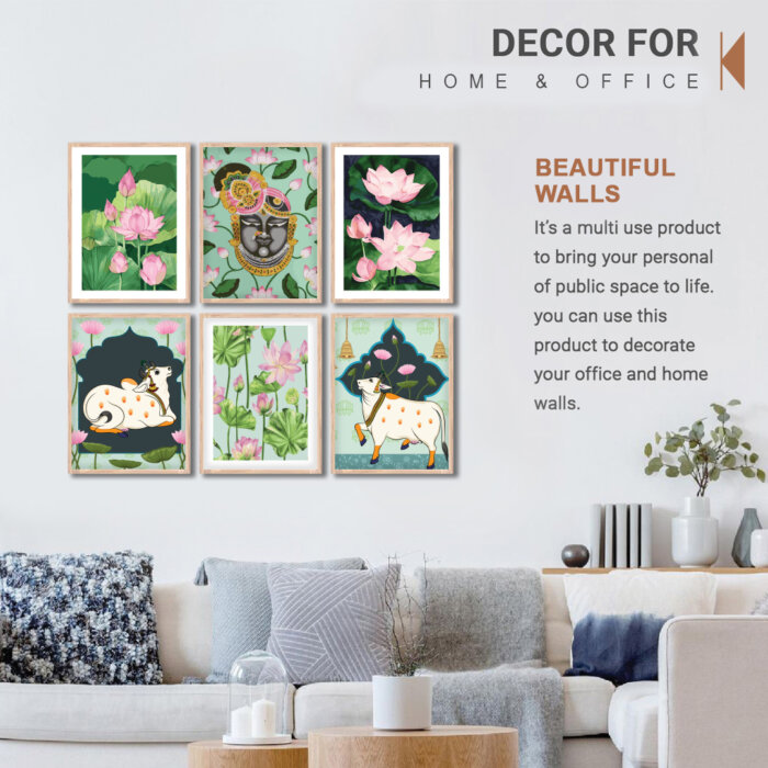 Set of 6 Brown 2 Wall Frames