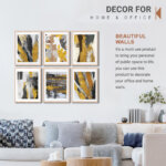 Set of 6 Brown 3 Wall Frames