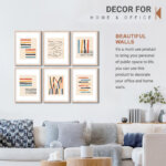 Set of 6 Brown 3 Wall Frames