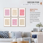 Set of 6 Brown 7 Wall Frames