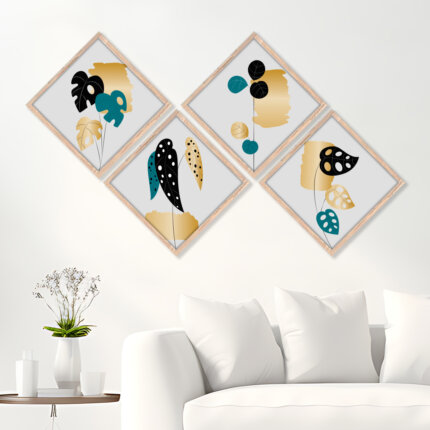 Rhombus Shape wall art framed