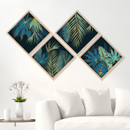 Rhombus Shape wall art framed