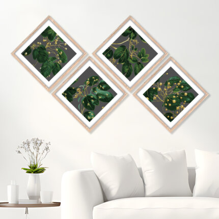 Rhombus Shape wall art framed
