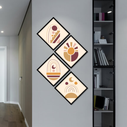 Rhombus Shape wall art framed