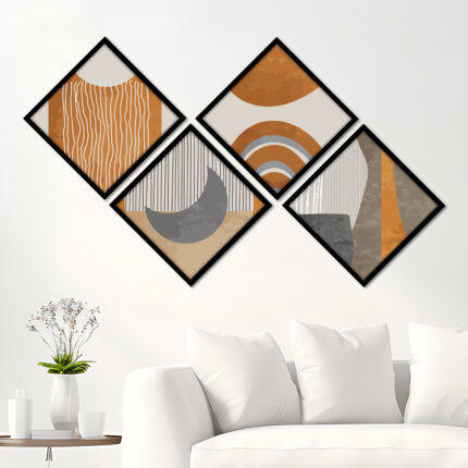 Rhombus Shape wall art framed