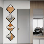 Rhombus Shape wall art framed