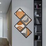 Rhombus Shape wall art framed