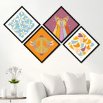 Rhombus Shape wall art framed