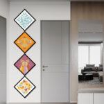 Rhombus Shape wall art framed