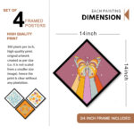 Rhombus Shape wall art framed