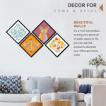 Rhombus Shape wall art framed