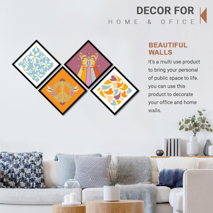 Rhombus Shape wall art framed