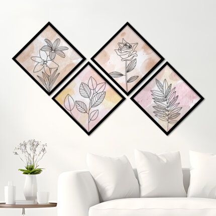 Rhombus Shape wall art framed