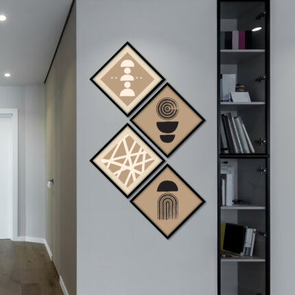 Rhombus Shape wall art framed