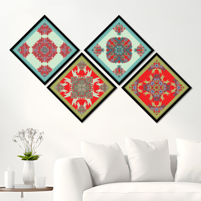 Rhombus Shape wall art framed
