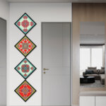 Rhombus Shape wall art framed