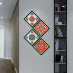 Rhombus Shape wall art framed