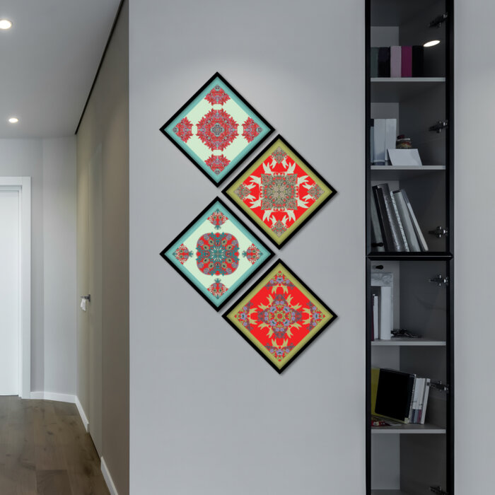 Rhombus Shape wall art framed