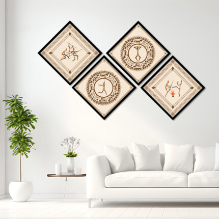 Rhombus Shape wall art framed