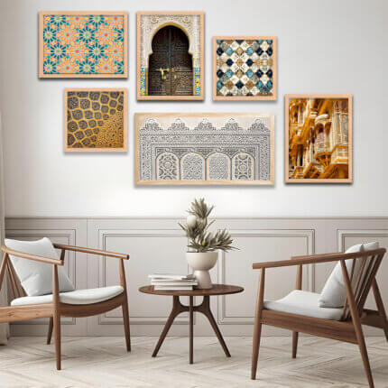 NoWorries Set of 6 Wallframes Traditional Artwork